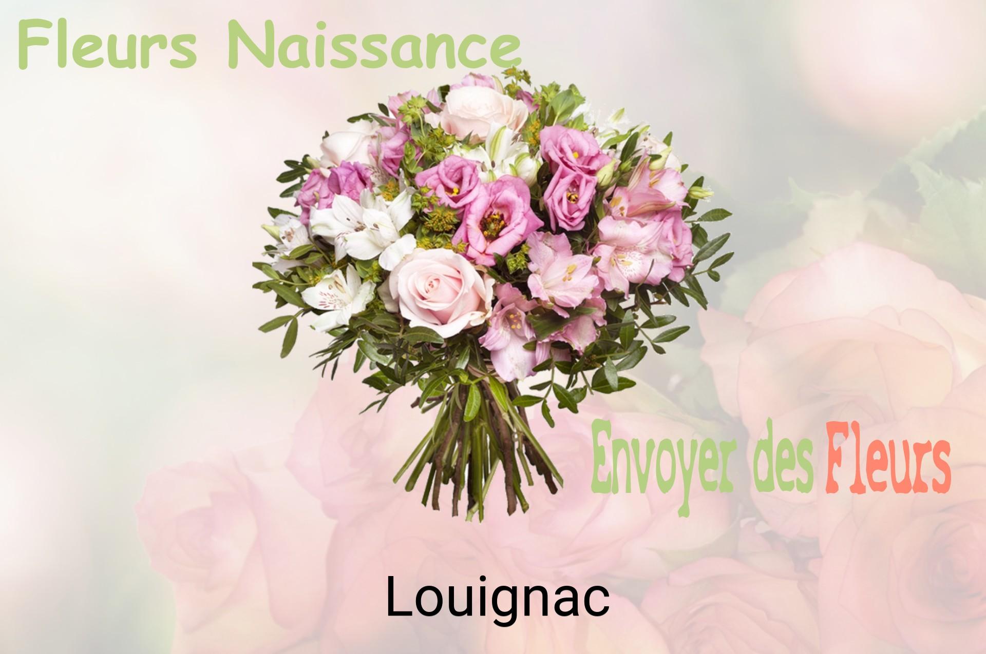 Bouquet de fleurs de naissance livré à Louignac