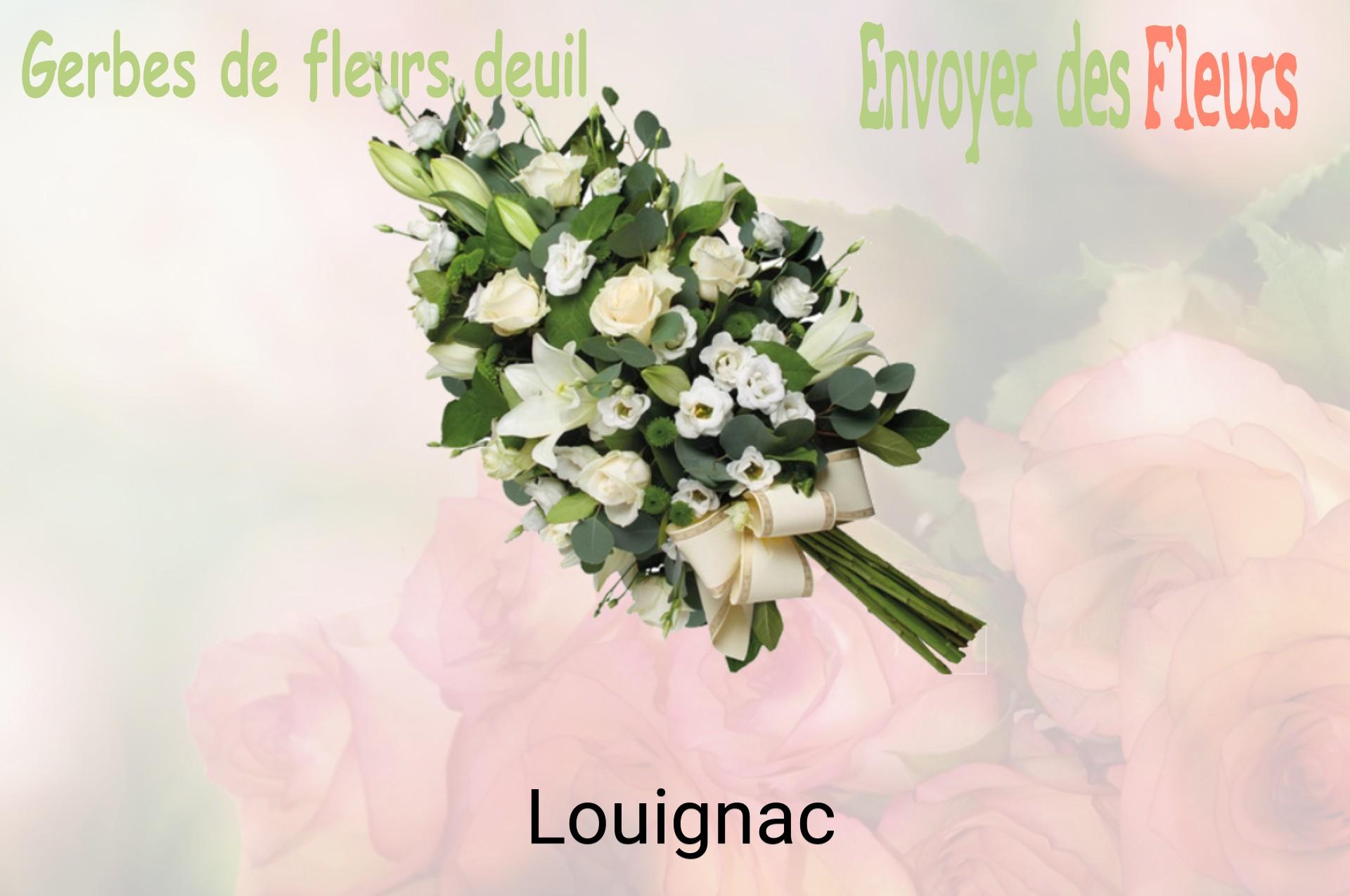 Gerbe de fleurs de deuil livrée à Louignac